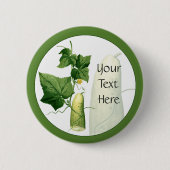 Cucumber Art Pin Back Button 2 (Voorkant)