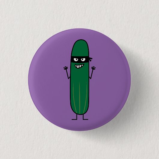 Cucumber Bandito Ninja Masky Sneaky Bandit Ronde Button 3,2 Cm (Voorkant)