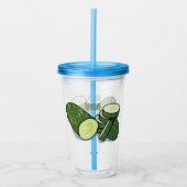 Cucumber cartoon illustratie acryl drinkbeker (Voorkant)