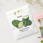 Cucumber cartoon illustratie bedankzakje (Gezegeld)