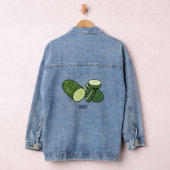 Cucumber cartoon illustratie denim jacket (Hangar)