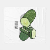 Cucumber cartoon illustratie fleece deken (Voorkant (Horizontaal))