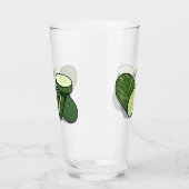 Cucumber cartoon illustratie glas (Links)