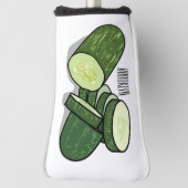 Cucumber cartoon illustratie golfheadcover (Draai 90)