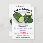 Cucumber cartoon illustratie kaart (Voorkant / Achterkant)