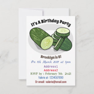 Cucumber cartoon illustratie kaart