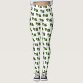 Cucumber cartoon illustratie leggings (Voorkant)