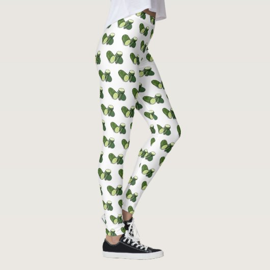 Cucumber cartoon illustratie leggings (Rechts)