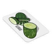Cucumber cartoon illustratie magneet (Rechterzijde)