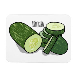 Cucumber cartoon illustratie magneet
