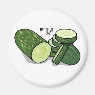 Cucumber cartoon illustratie magneet
