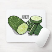 Cucumber cartoon illustratie muismat (Met muis)
