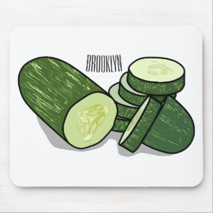 Cucumber cartoon illustratie muismat
