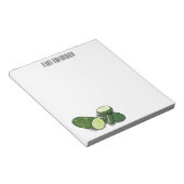 Cucumber cartoon illustratie notitieblok (Schuin)
