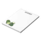 Cucumber cartoon illustratie notitieblok (Linkerzijde)