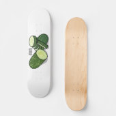 Cucumber cartoon illustratie persoonlijk skateboard (Voorkant)