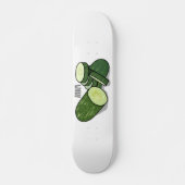 Cucumber cartoon illustratie persoonlijk skateboard (Voorkant)