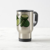 Cucumber cartoon illustratie reisbeker (Voorkant rechts)