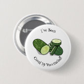 Cucumber cartoon illustratie ronde button 5,7 cm (Voorkant /achterkant)