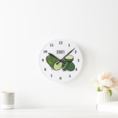 Cucumber cartoon illustratie ronde klok (Huis)