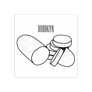 Cucumber cartoon illustratie rubberstempel