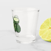 Cucumber cartoon illustratie shot glas (Rechts)