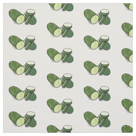 Cucumber cartoon illustratie stof (Swatch)