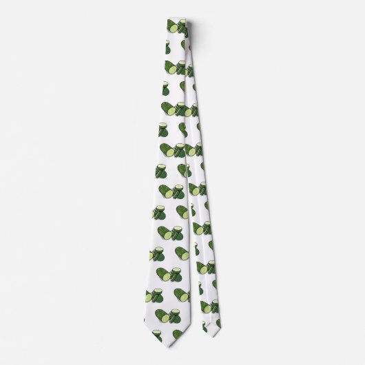 Cucumber cartoon illustratie stropdas (Voorkant)