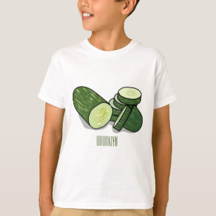 Cucumber cartoon illustratie t-shirt