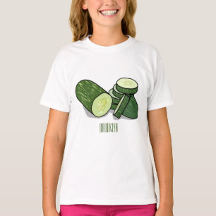 Cucumber cartoon illustratie t-shirt
