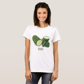 Cucumber cartoon illustratie t-shirt (Voorkant volledig)