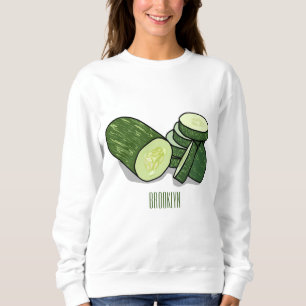 Cucumber cartoon illustratie trui