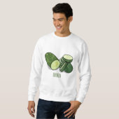 Cucumber cartoon illustratie trui (Voorkant volledig)