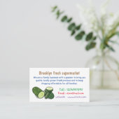 Cucumber cartoon illustratie visitekaartje (Staand voorkant)