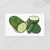 Cucumber cartoon illustratie visitekaartje (Achterkant)