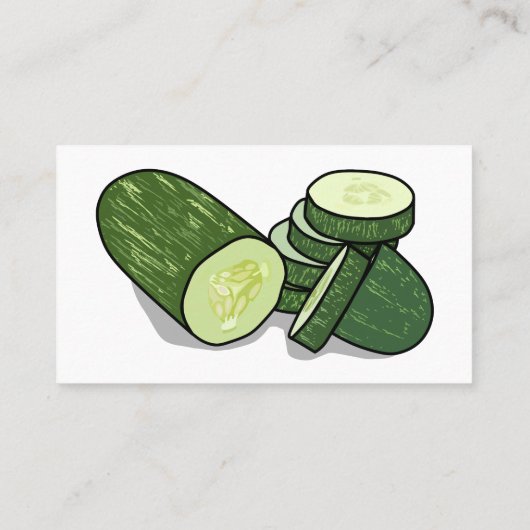Cucumber cartoon illustratie visitekaartje (Achterkant)
