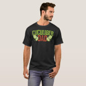 Cucumber Dad Vegan Vegetable Farmer Veggie Pickle T-shirt (Voorkant volledig)
