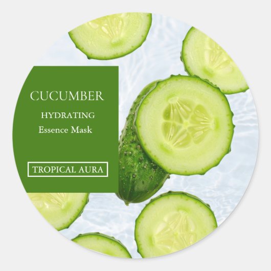 Cucumber Facial Mask Label (Voorkant)