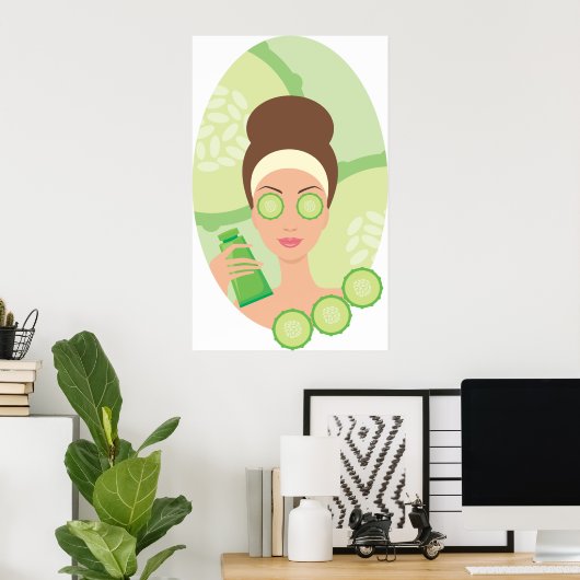 Cucumber Facial Poster (Thuiskantoor)
