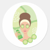 Cucumber Facial Ronde Sticker (Voorkant)