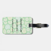 Cucumber grappig patroon bagagelabel (Achterkant horizontaal)