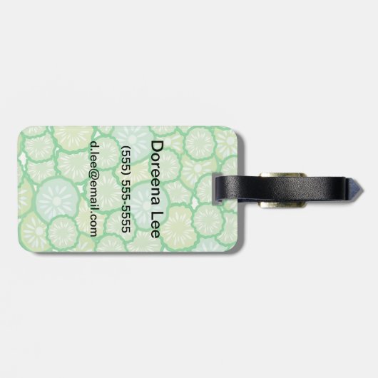 Cucumber grappig patroon bagagelabel (Achterkant horizontaal)