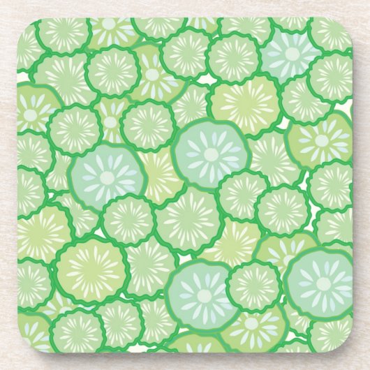 Cucumber grappig patroon bier onderzetter (Voorkant)