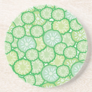 Cucumber grappig patroon zandsteen onderzetter