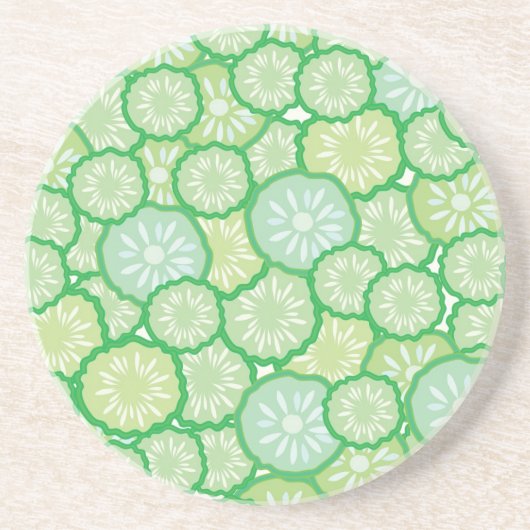 Cucumber grappig patroon zandsteen onderzetter (Voorkant)