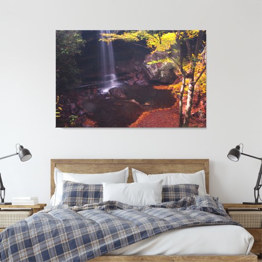 Cucumber Herfsten, Ohiopyle State Park, Pennsylvan Canvas Afdruk (Insitu (Slaapkamer))