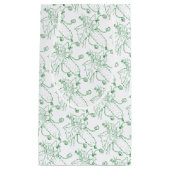 Cucumber line art groen en wit klein cadeauzakje (Voorkant)