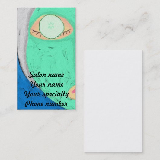 Cucumber Mask Visitekaartje (Voorkant / Achterkant)