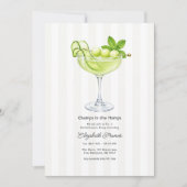 Cucumber Melon Martini Hamptons Bachelorette Feest Kaart (Voorkant)