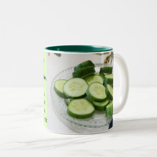 Cucumber-mok Tweekleurige Koffiemok (Voorkant rechts)